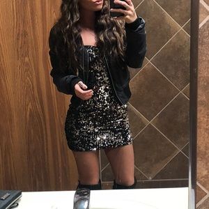 Bodycon Sequined Mini Dress